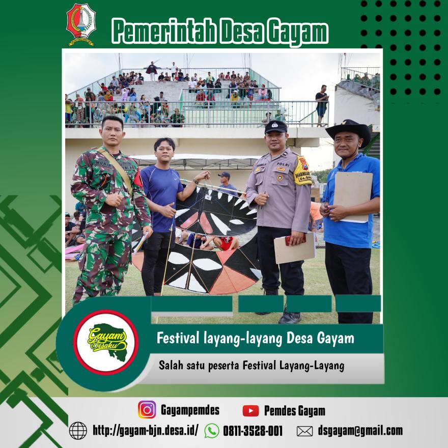 Festival Layang-Layang Desa Gayam Tahun 2023 Manjakan Mata Penonton